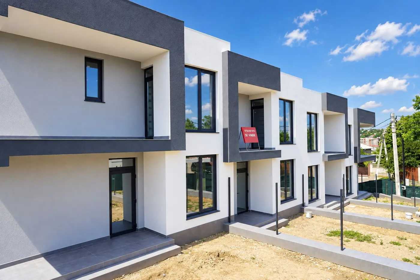 Townhouse-ul de pe strada Ion Creangă: rândul de unități în execuție